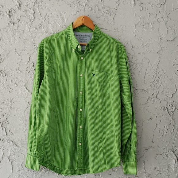 Green with blue stripes American Eagle Outfitters - Picture 1 of 4
